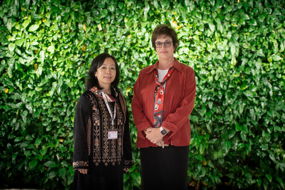 Second intersessional meeting of the Bureaus elected by the https://fctc.who.int/who-fctc/governance/conference-of-the-parties COP9 and the MOP2, November 2022 Head of the Secretariat of the WHO FCTC Dr Adriana Blanco Marquizo with President representing the WHO Region of South-East Asia